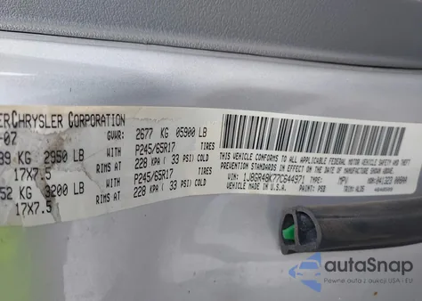 2007 Jeep Grand Cherokee Laredo из США, поврежденный, VIN 1J8GR48K77C644971